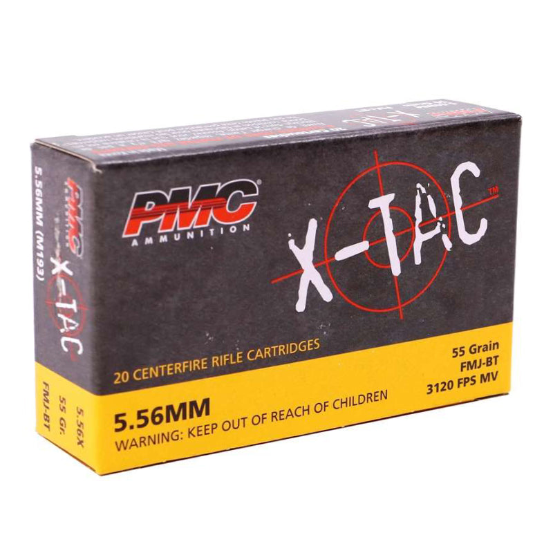 PMC X-Tac 5.56x45mm NATO Ammunition 55 Grain Full Metal Jacket - Case of 1000