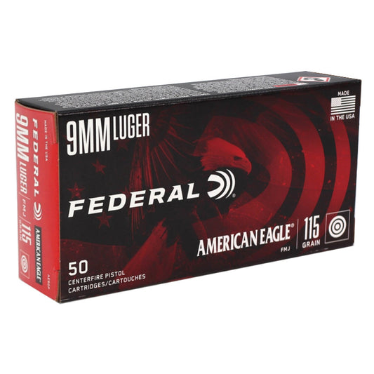 Federal American Eagle 9mm Luger Ammo 115 Grain Full Metal Jacket 1000rds