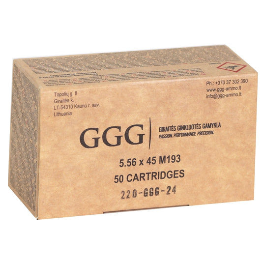 GGG Ammunition 5.56MM NATO Ammunition 55 Grain Full Metal Jacket - 556FMJ