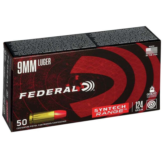 Federal Syntech 9mm Luger Ammo 124 Grain Total Synthetic Jacket Case of 1000